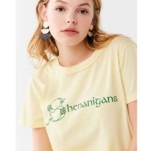 Urban Outfitters Shenanigans Yellow and Green T-Shirt
